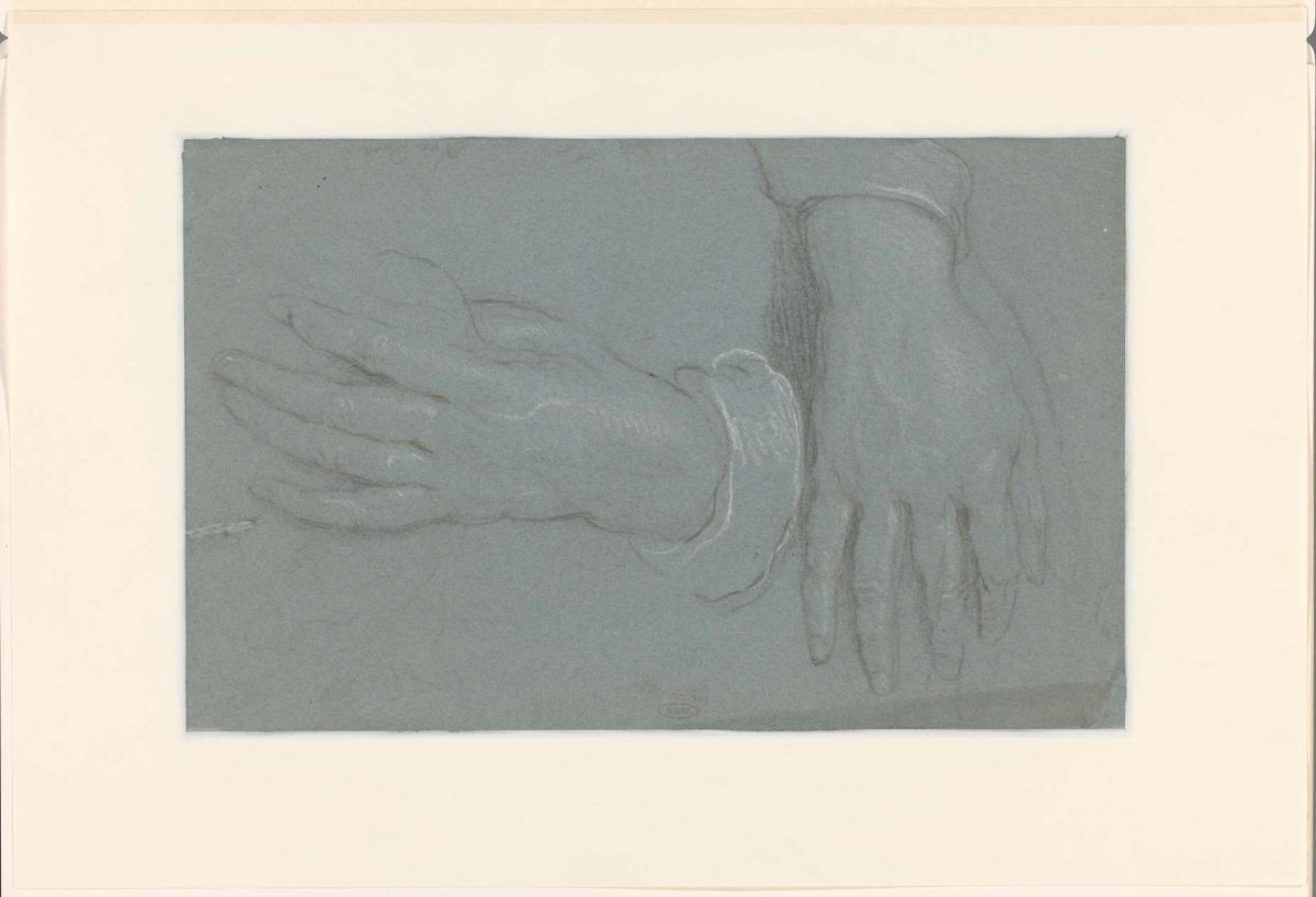 Study of two hands lying flat, Anthony van Dyck, 1610 - 1641