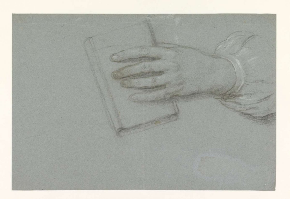 Study of a hand, holding a book, Anthony van Dyck, 1610 - 1641