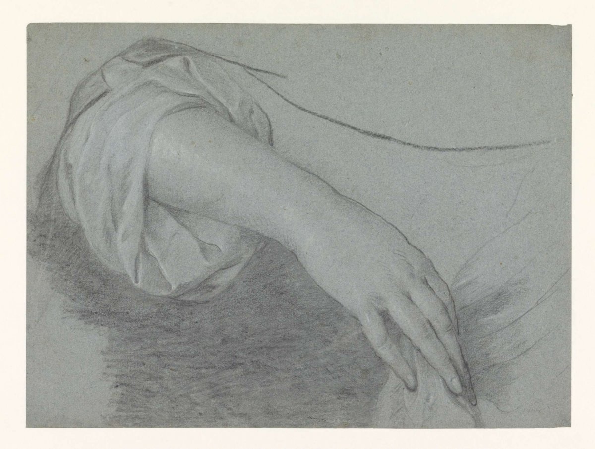 Study of a hand with forearm protruding from a sleeve, Anthony van Dyck, 1603 - 1662