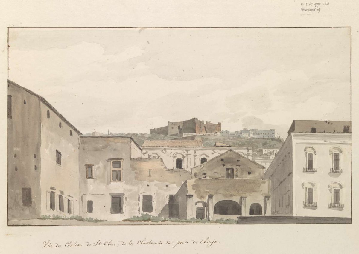 View of Castel Sant'Elmo and the monastery from Chiaja, Louis Ducros, 1778