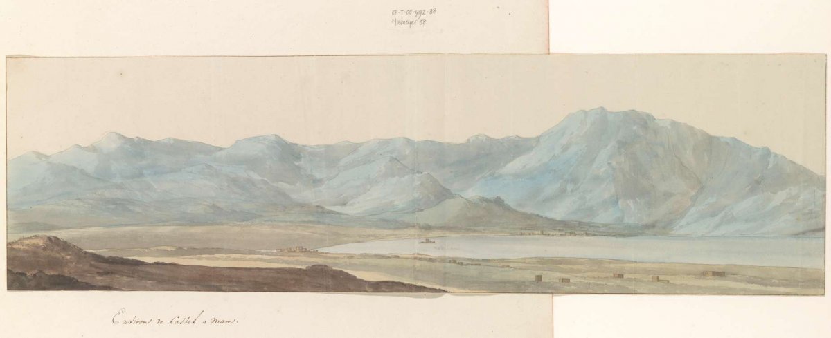 Surroundings of castle on a lake, Louis Ducros, 1778