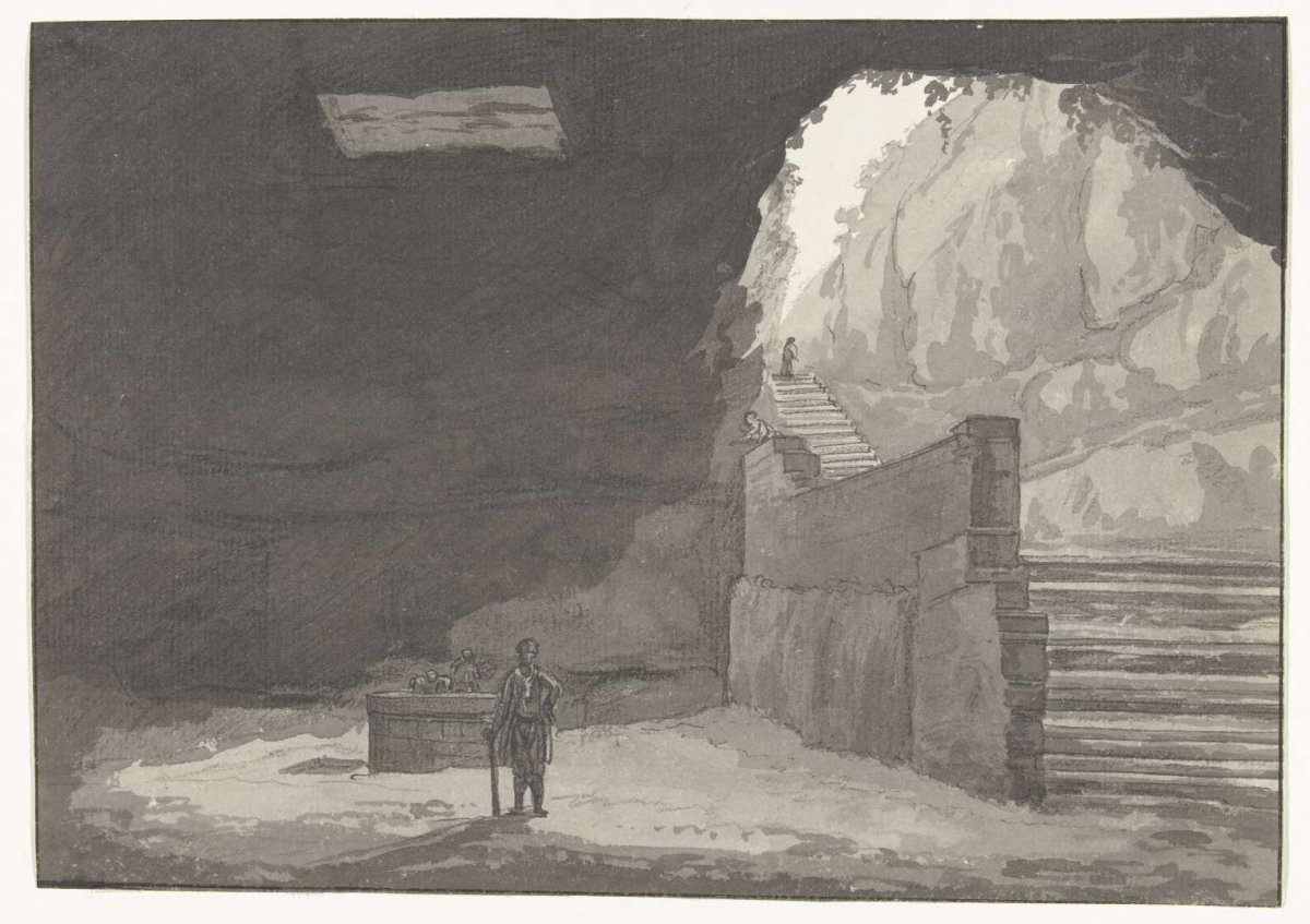 Cave and fountain in the ancient city of Manduria, Louis Ducros, 1778