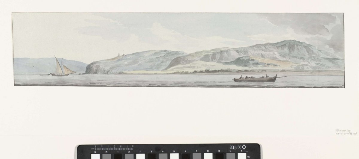 View of Capo dell'Armi in Calabria and coast of Sicily off Taormina, Louis Ducros, 1778