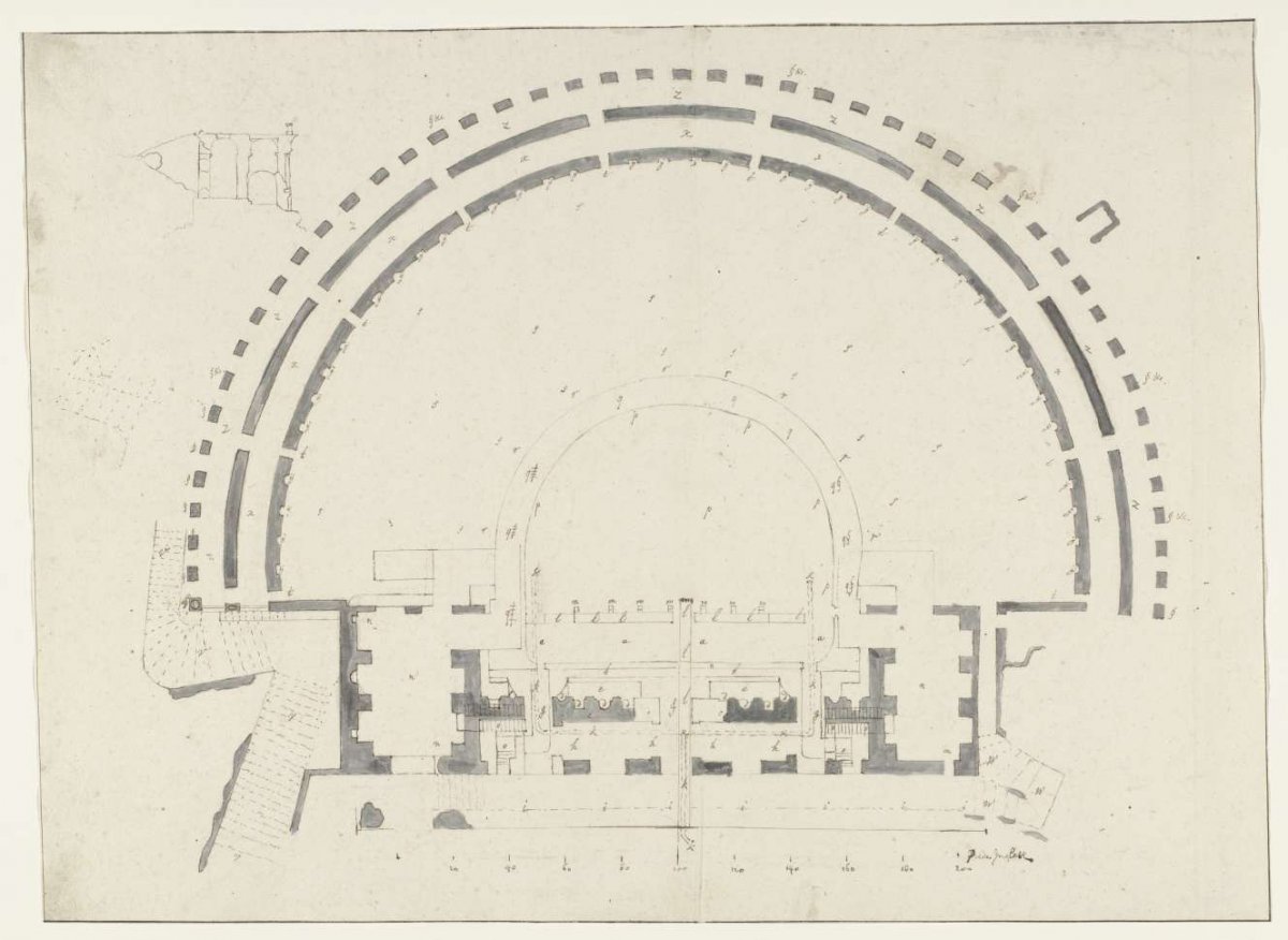 Floor plan of the theater of Taormine, anonymous, 1778