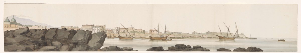 View of port of Catania, Louis Ducros, 1778