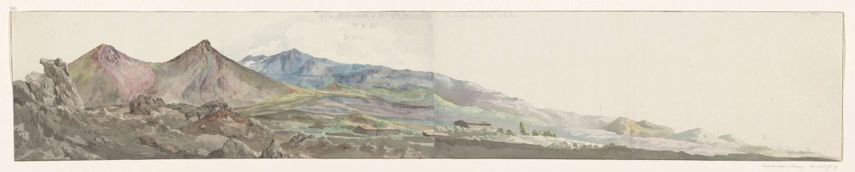 Fire site of volcanic eruption in 1669 located next to Monte Rosso, Louis Ducros, 1778