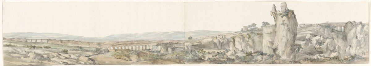 Part of Latomies caves near Syracuse which formerly served as a prison, Louis Ducros, 1778
