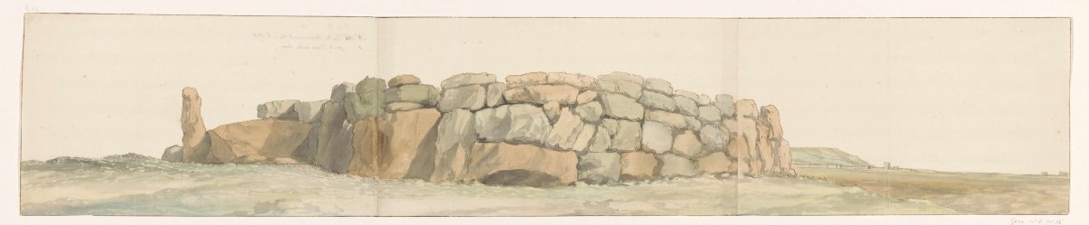 Monument of Phoenicians or Carthaginians on island of Gozo from other point of view, Louis Ducros, 1778