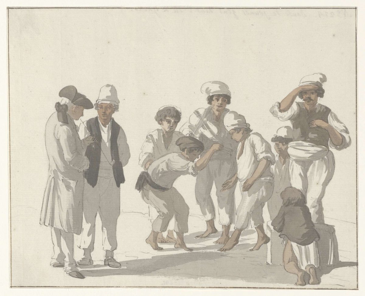 Dance of the young men on the island of Ghozo, Louis Ducros, 1778
