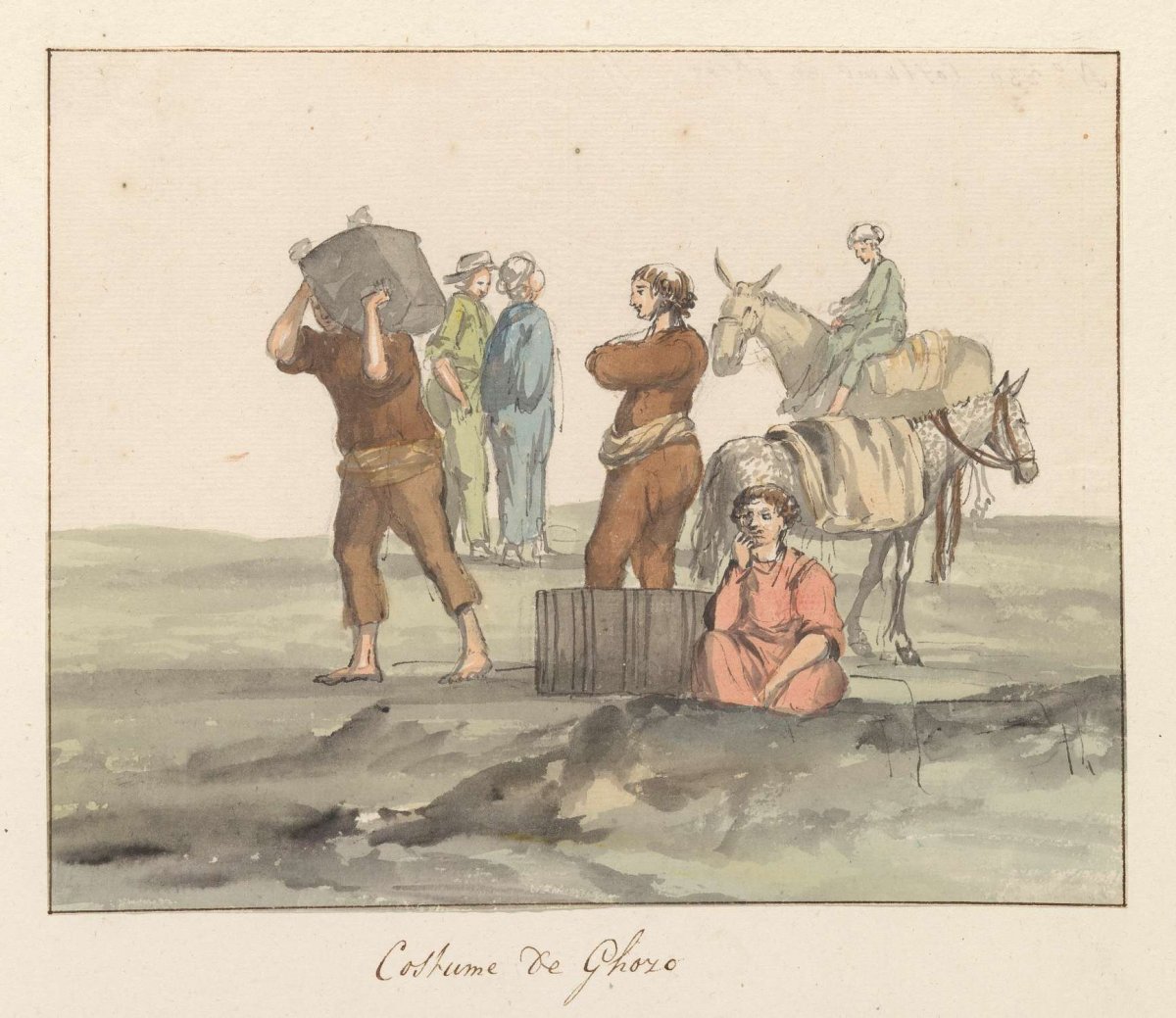 Costumes of island of Gozo, Louis Ducros, 1778