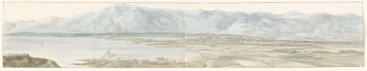 Panorama of Palermo with port seen from Monte Pellegrino, Louis Ducros, 1778