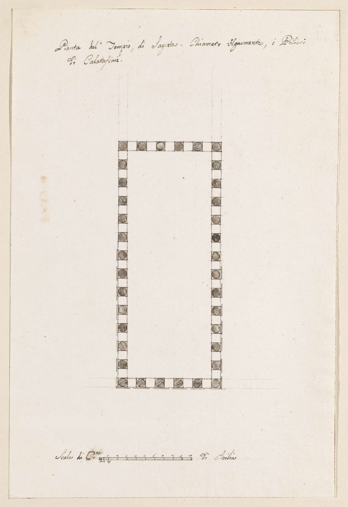 Temple of Segesta, Louis Mayer, 1778