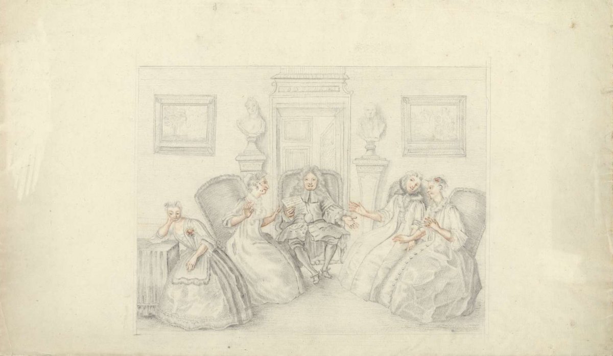 ''Les Femmes savantes'' after Charles Coypel, anonymous, in or after 1726 - 1800