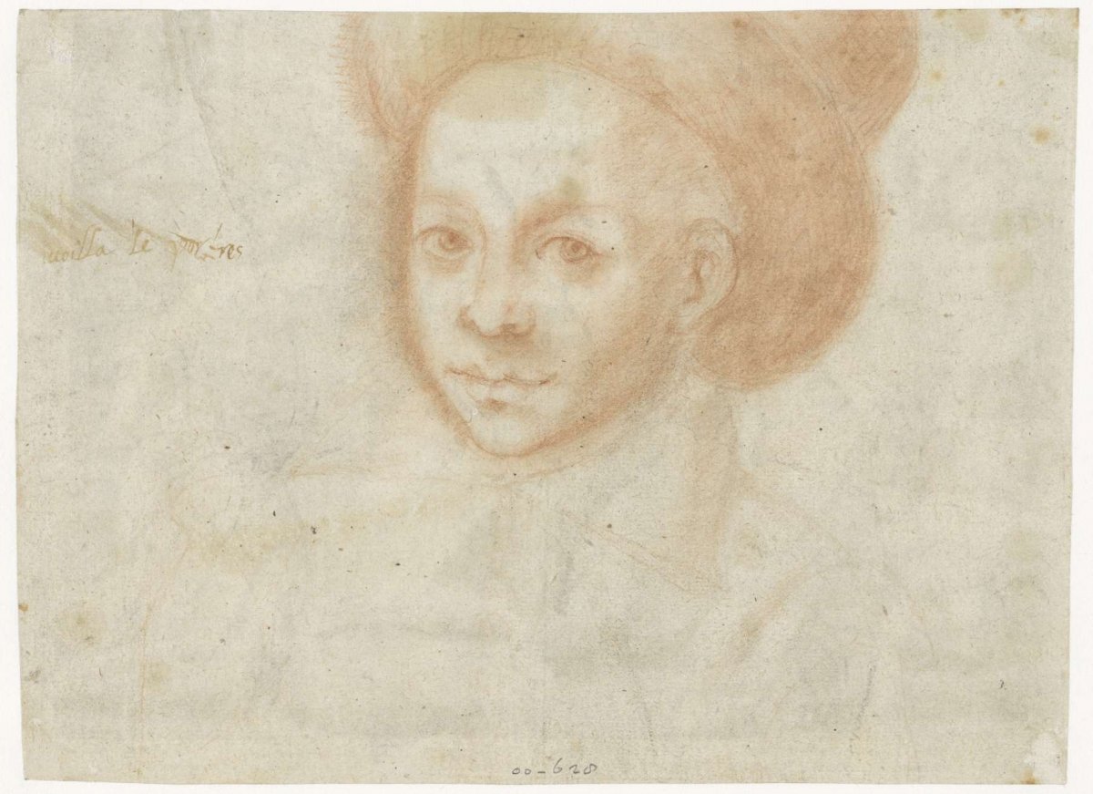 Portrait of a young man wearing a hat, three-quarters facing left, anonymous, 1600 - 1650