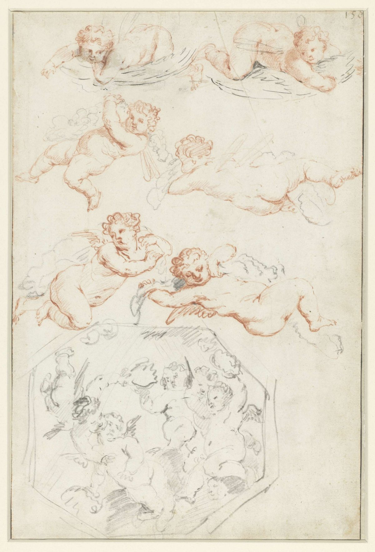 Studies of putti, anonymous, 1700 - 1800