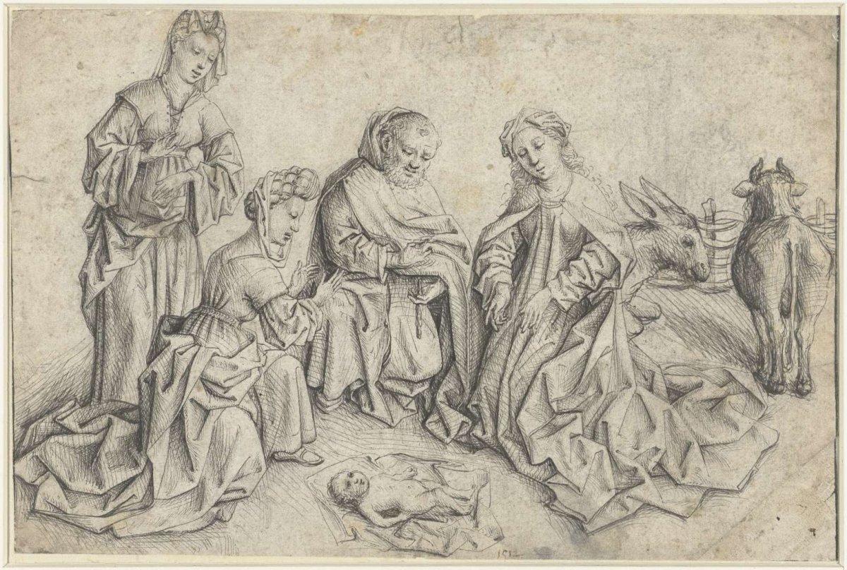 Adoration of the child in the stable, anonymous, c. 1512