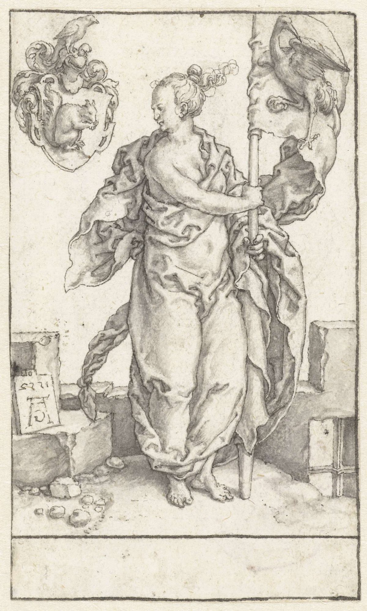Waakzaamheid of Zorgvuldigheid, Heinrich Aldegrever, 1552