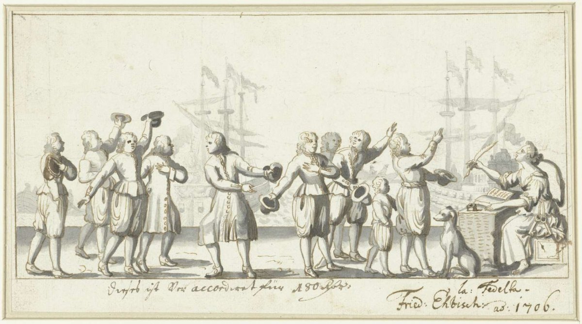 Allusion to the peace negotiations in 1706 (?), Friedrich Ebisch, 1706