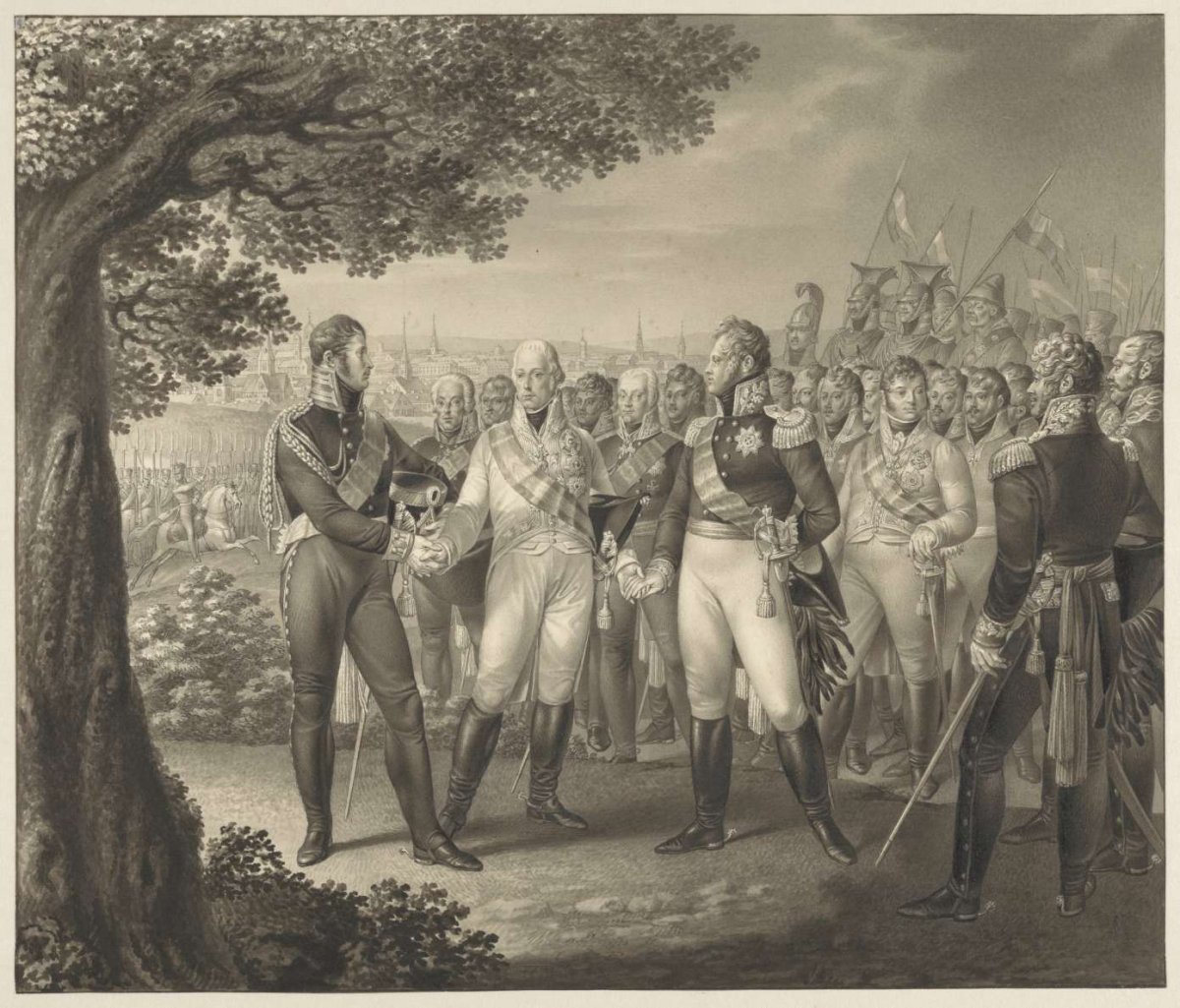 First Meeting of the Allied Monarchs with their Ministers at Prague, Aug. 18, 1813, Leo Wolf, 1813 - 1815