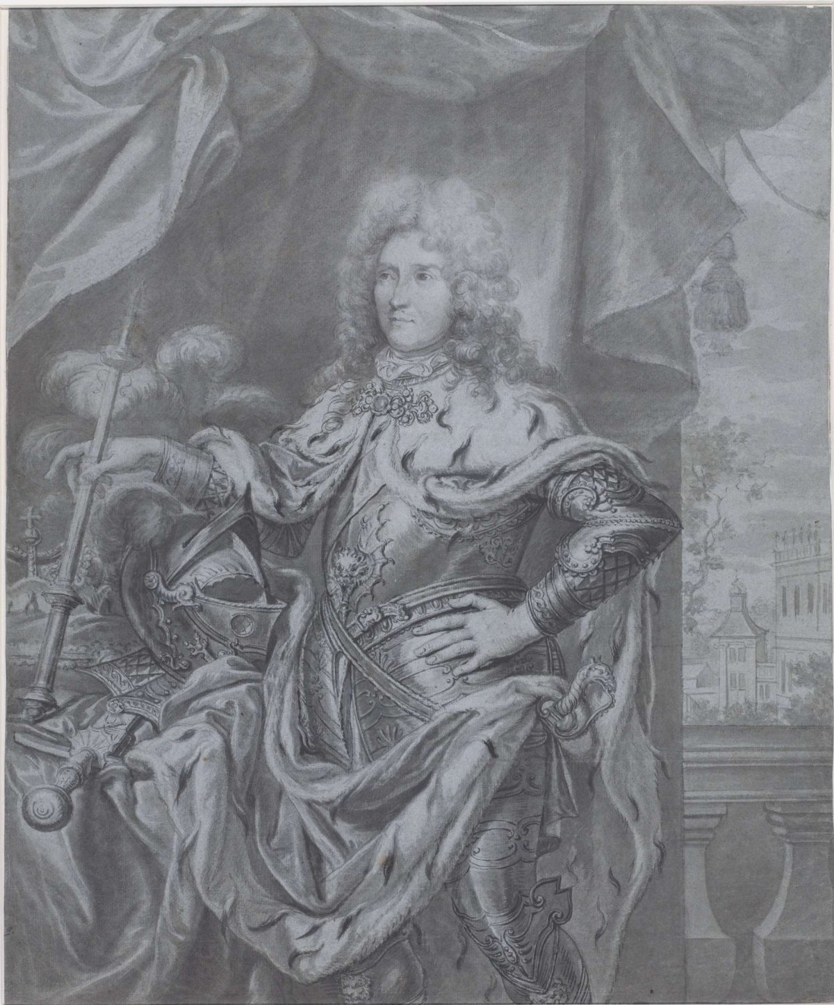 State portrait of Friedrich I of Prussia, anonymous, 1701 - 1713