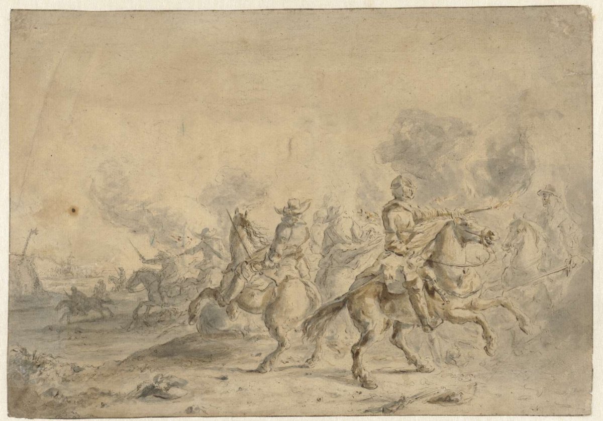 Ruitergevecht, anonymous, 1600 - 1699