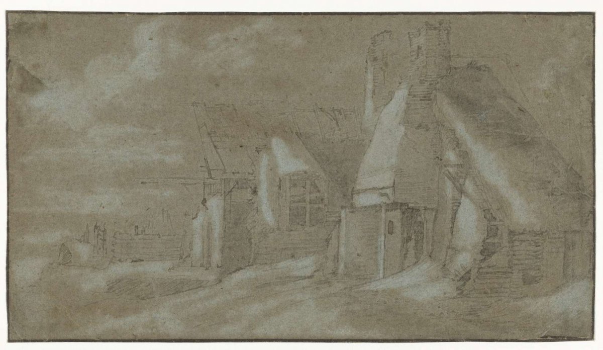 Vervallen boerderijen, anonymous, 1600 - 1699