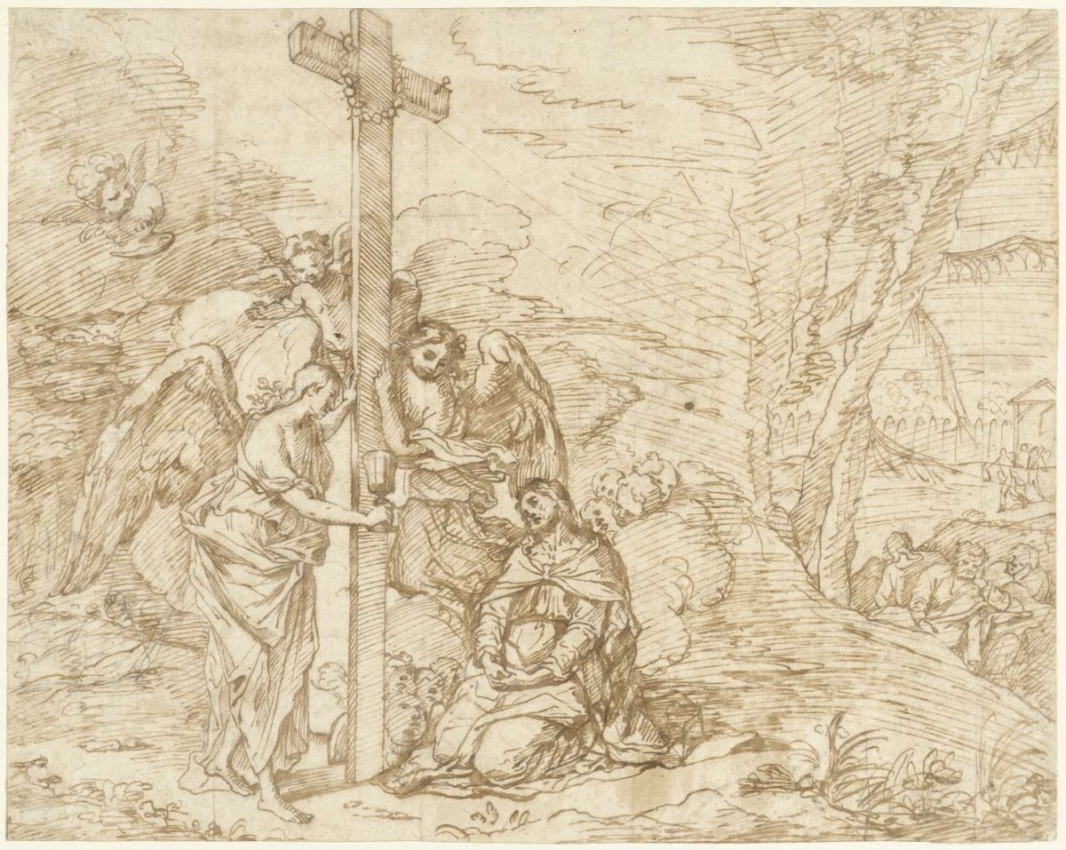 Christ in the garden of Gethsemane, anonymous, 1600 - 1699