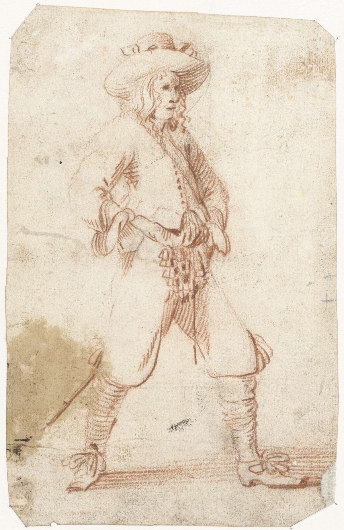 Lord standing with his hands at his sides, Gesina ter Borch, 1660 - 1669