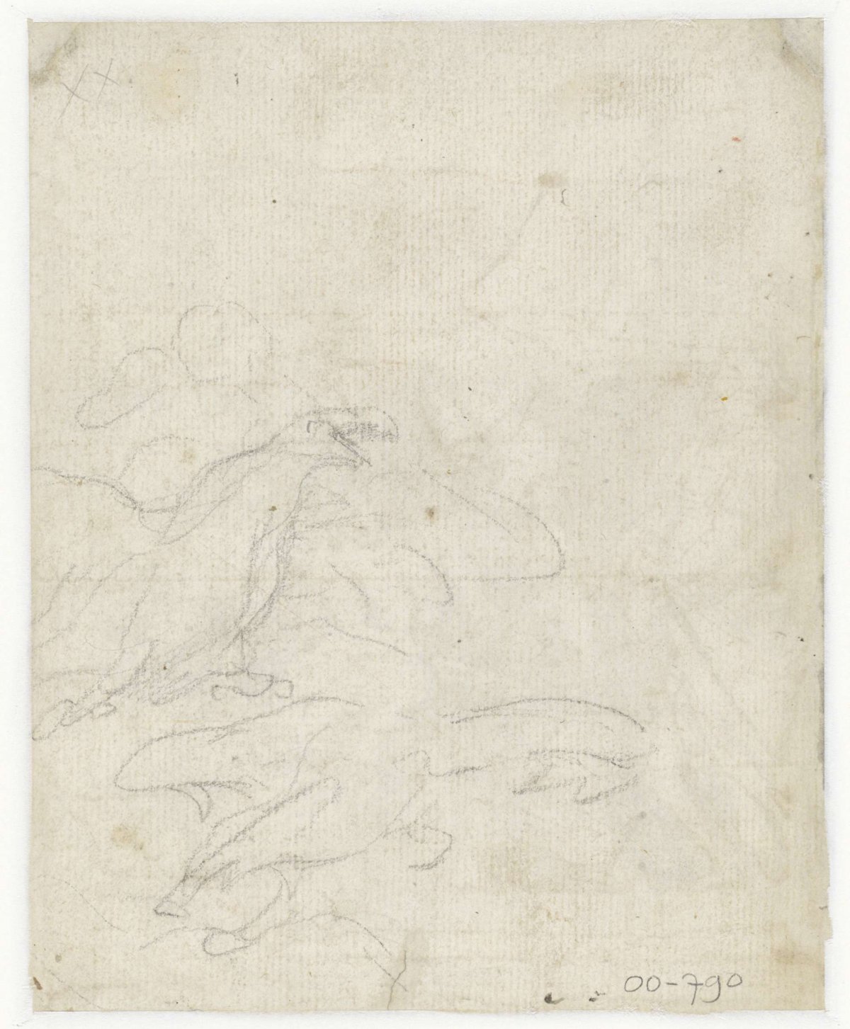 Sketch of two birds of prey, anonymous, 1600 - 1699