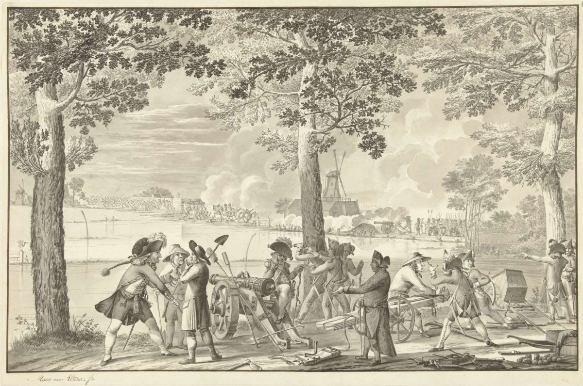 Attack of Prussian troops on Weesp, Sept. 30, 1787, Maas van Altena, 1789 - 1791