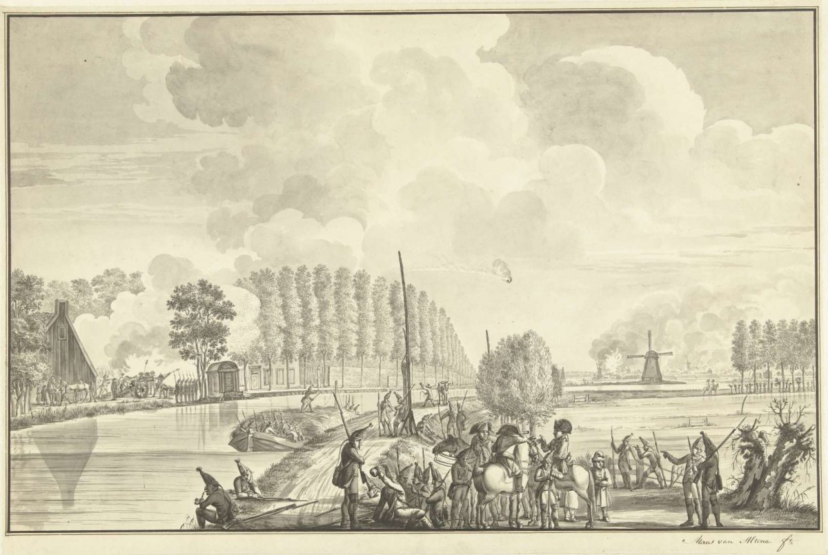 Attack on Muiden by General Kalckreuth, 1787, Maas van Altena, 1790 - 1792