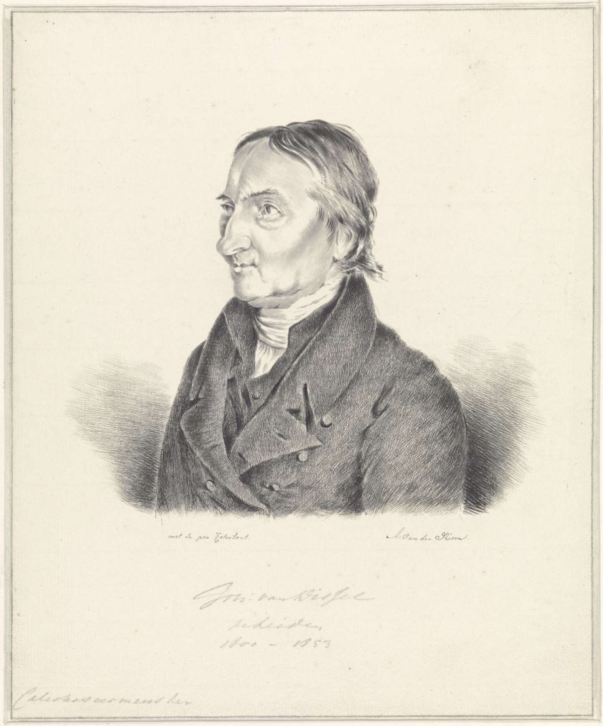 Portrait of Johan van Dissel, Abram van der Horn, 1825 - 1850