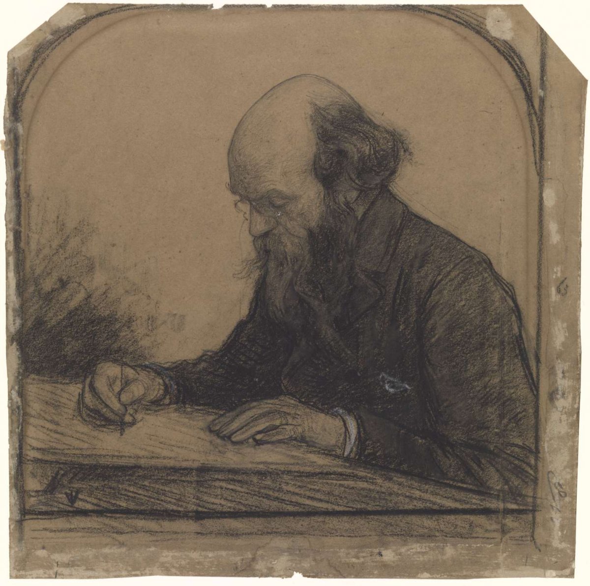 Portrait of Petrus Josephus Hubertus Cuypers, Jan Veth, 1880 - 1925