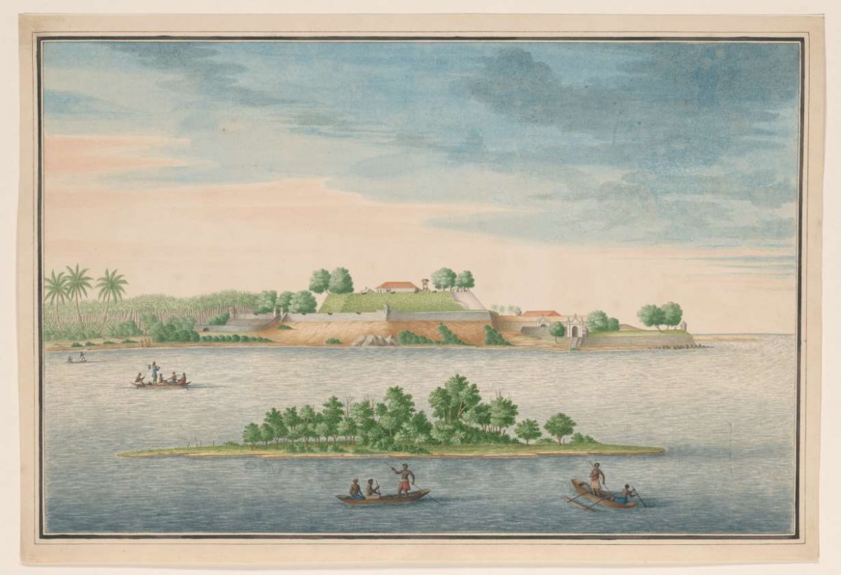 View of north side of the fort at Kalutara, anonymous, c. 1750