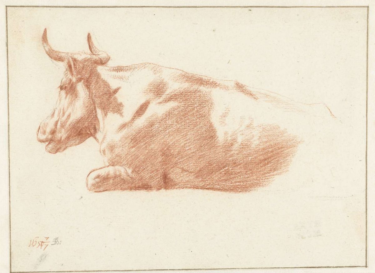 Resting Cow, Jan de Bray, 1651