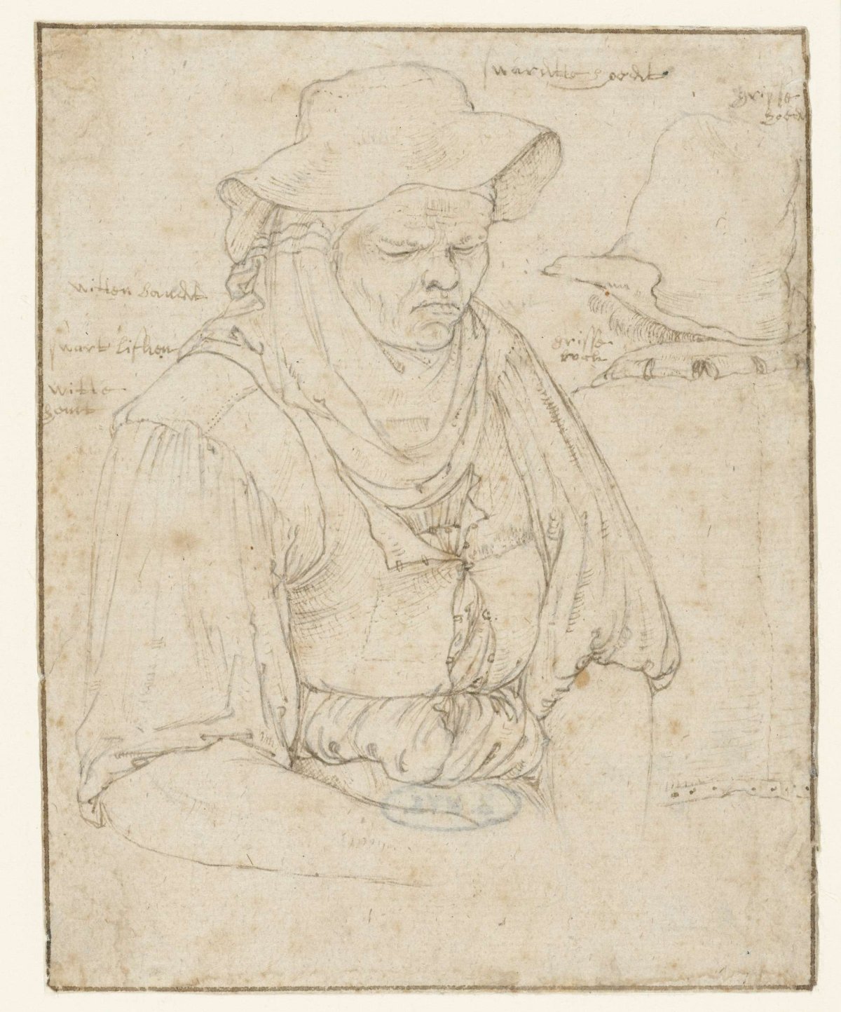 Old woman and a man, Roelant Savery, 1603 - 1613