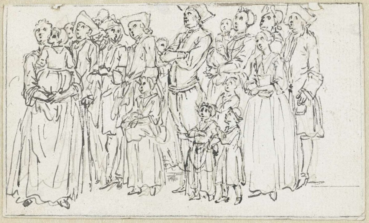 Group of standing persons, Bernard Picart, 1683 - 1733