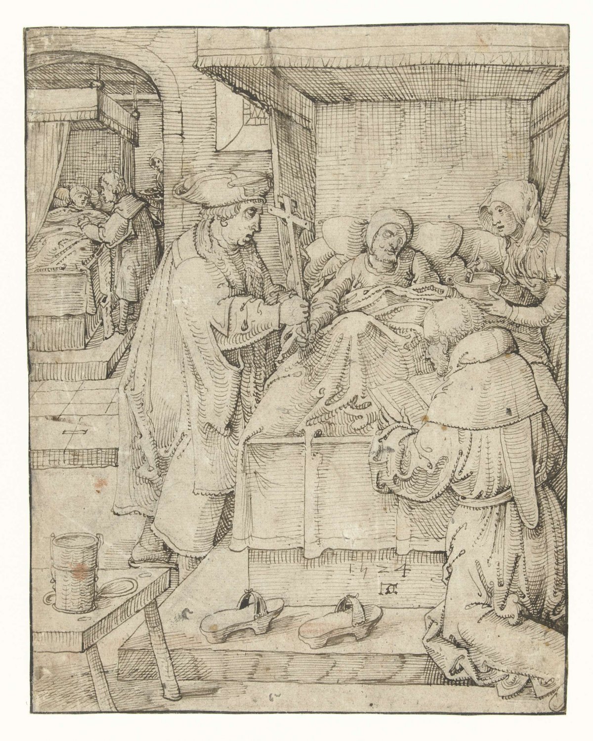 Taking care of the sick, Pieter Cornelisz. genaamd Kunst, 1524