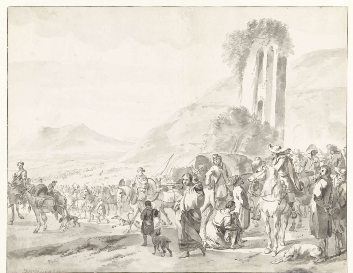 The advancing army, Hendrik Verschuring, 1678