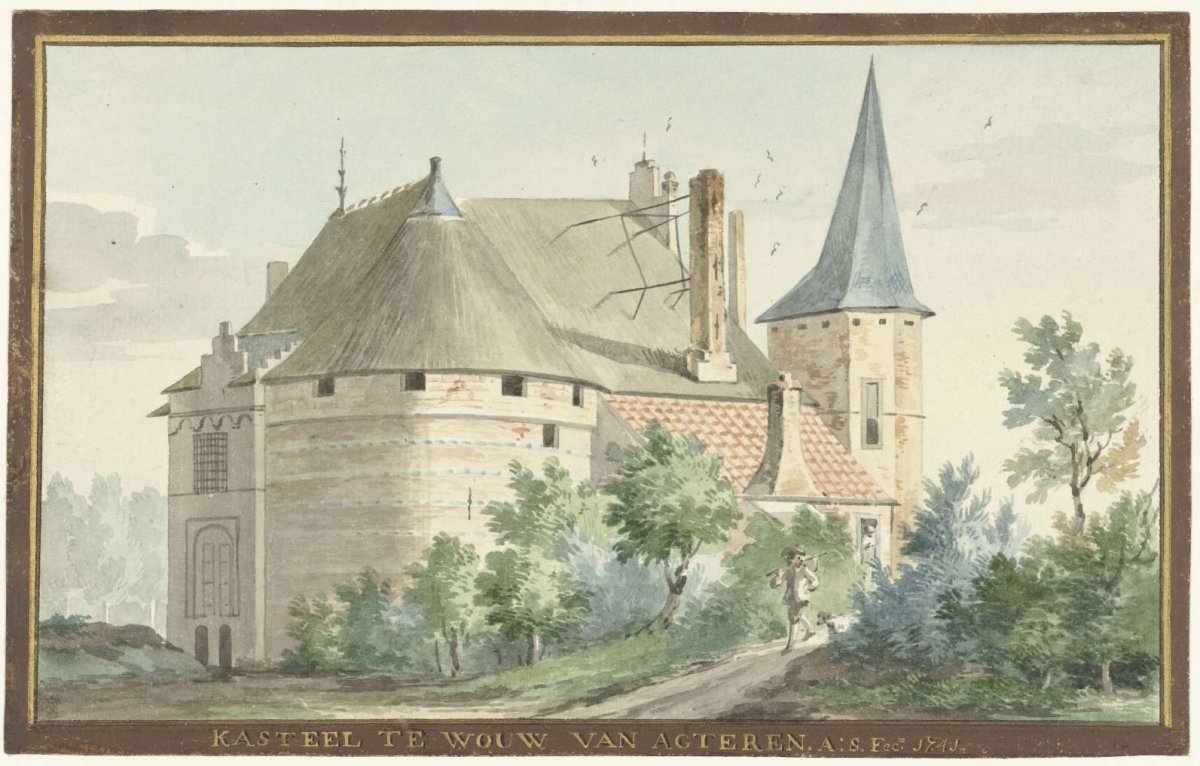 The castle at Wouw, Aert Schouman, 1741