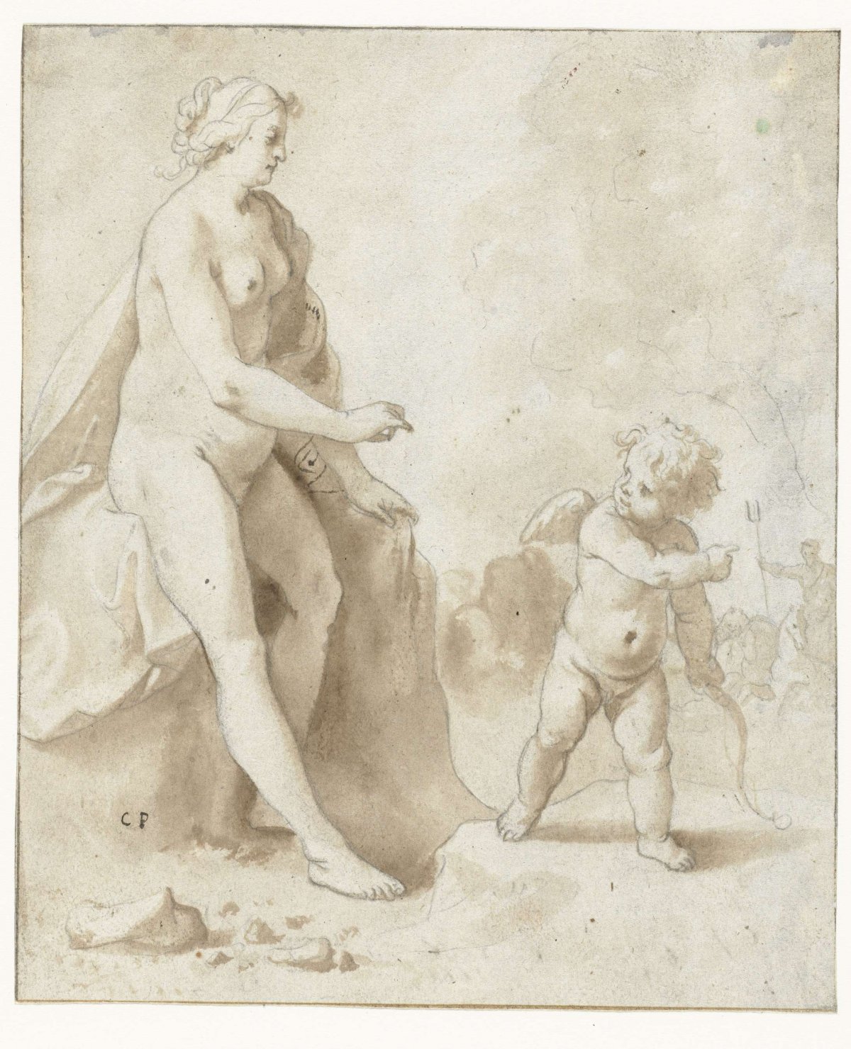 Venus and Amor, Cornelis van Poelenburch, 1600 - 1636