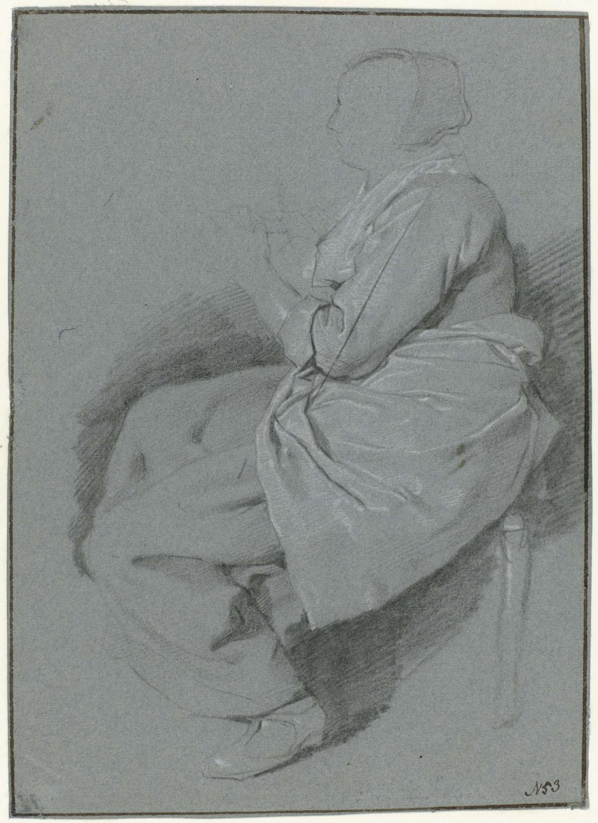 Seated Woman, in Profile to the Left, Wearing an Apron, Cornelis Pietersz. Bega, c. 1660
