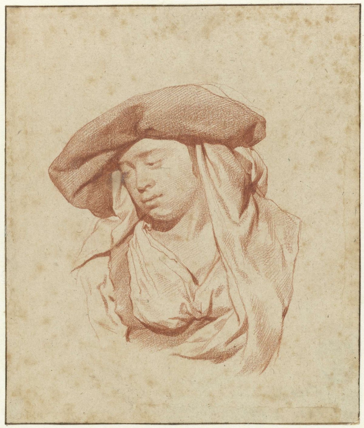 Study of a Woman, Bust Length, Facing Slightly Left and Looking Down, Cornelis Pietersz. Bega, c. 1661 - c. 1664