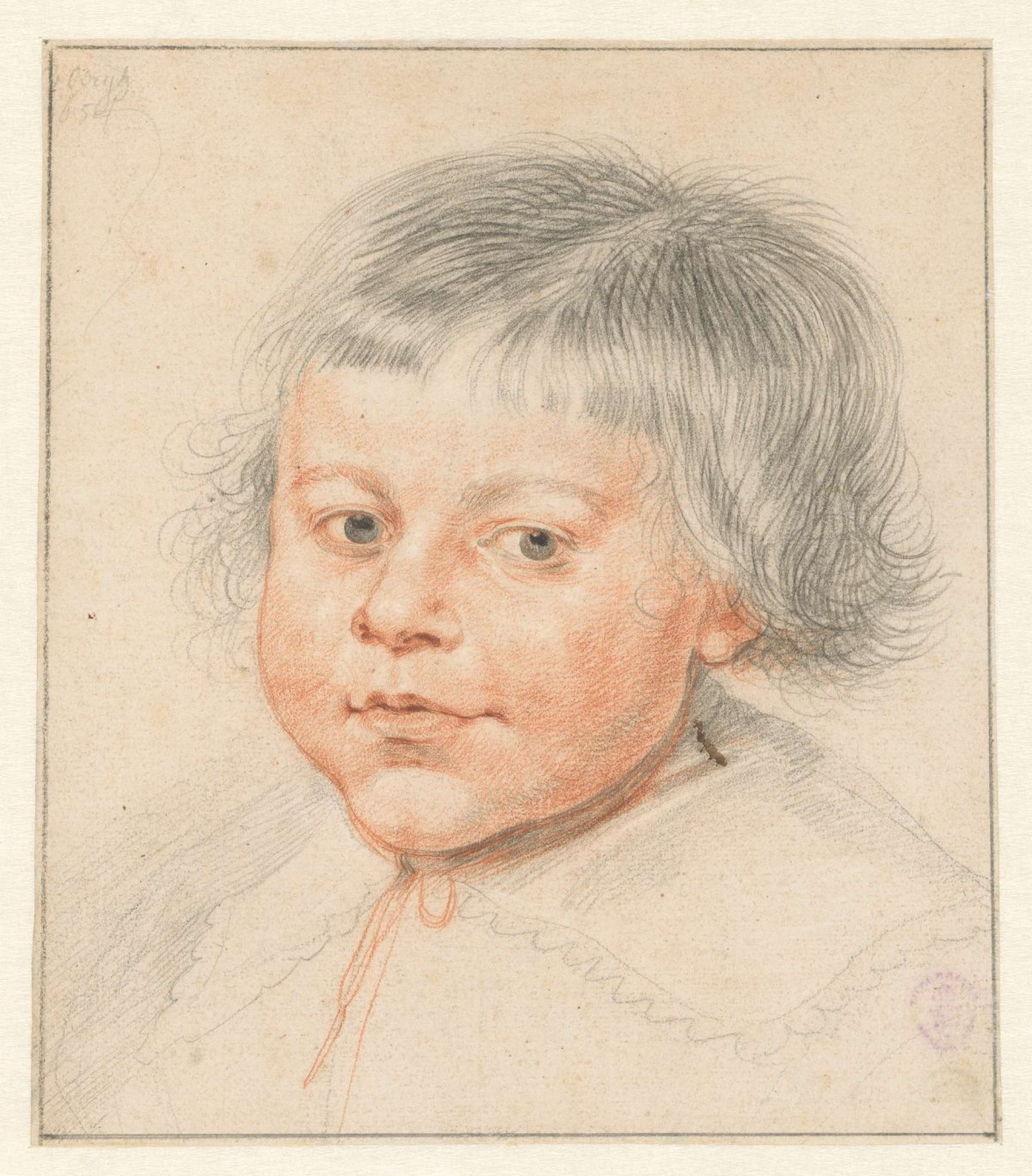 Child's bust, slightly to the left, Matthys van den Bergh, 1654