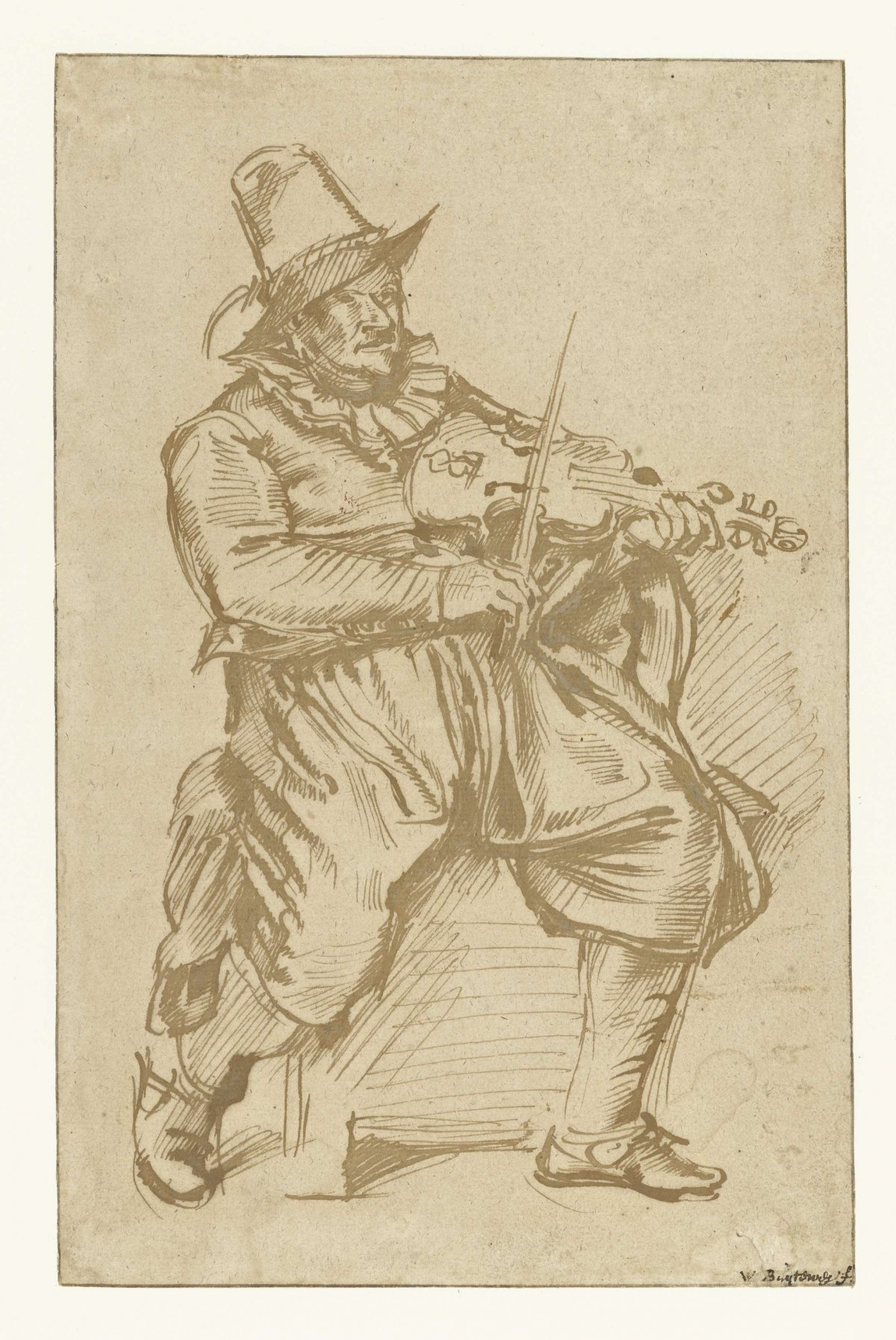 Seated Violin Player, Willem Pietersz Buytewech, 1620 - 1624