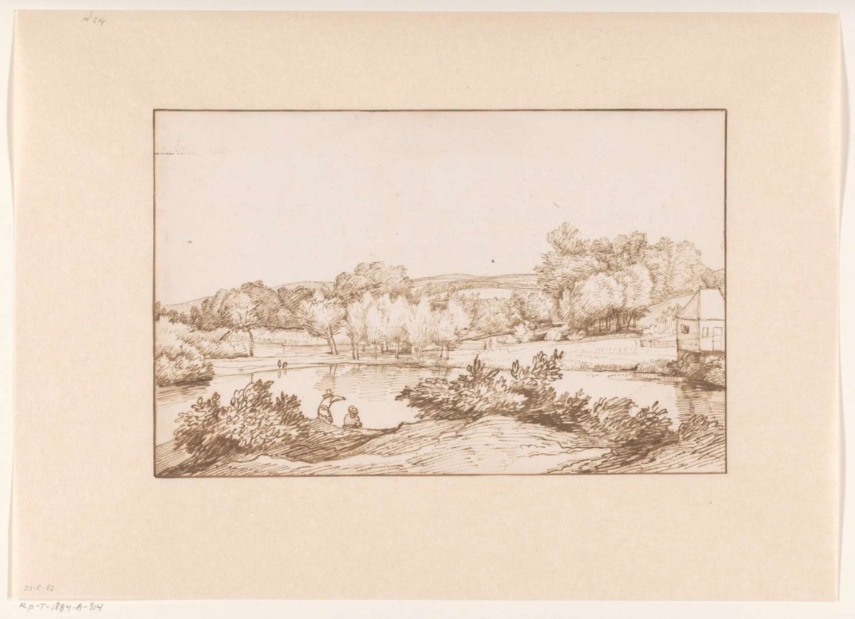 View of a pond, Jacob Esselens, 1636 - 1687