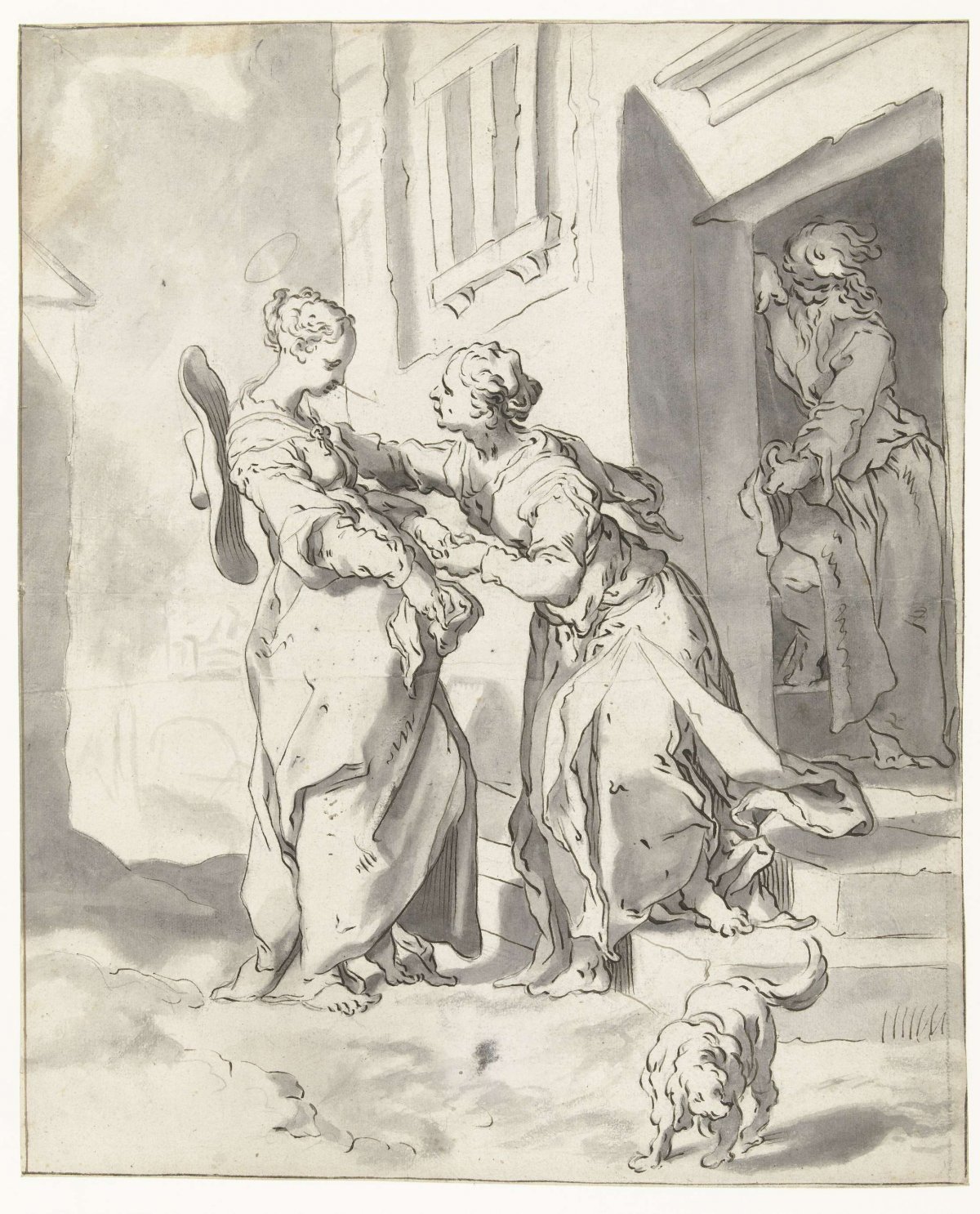 Visitatie, Abraham Bloemaert, 1588 - 1598