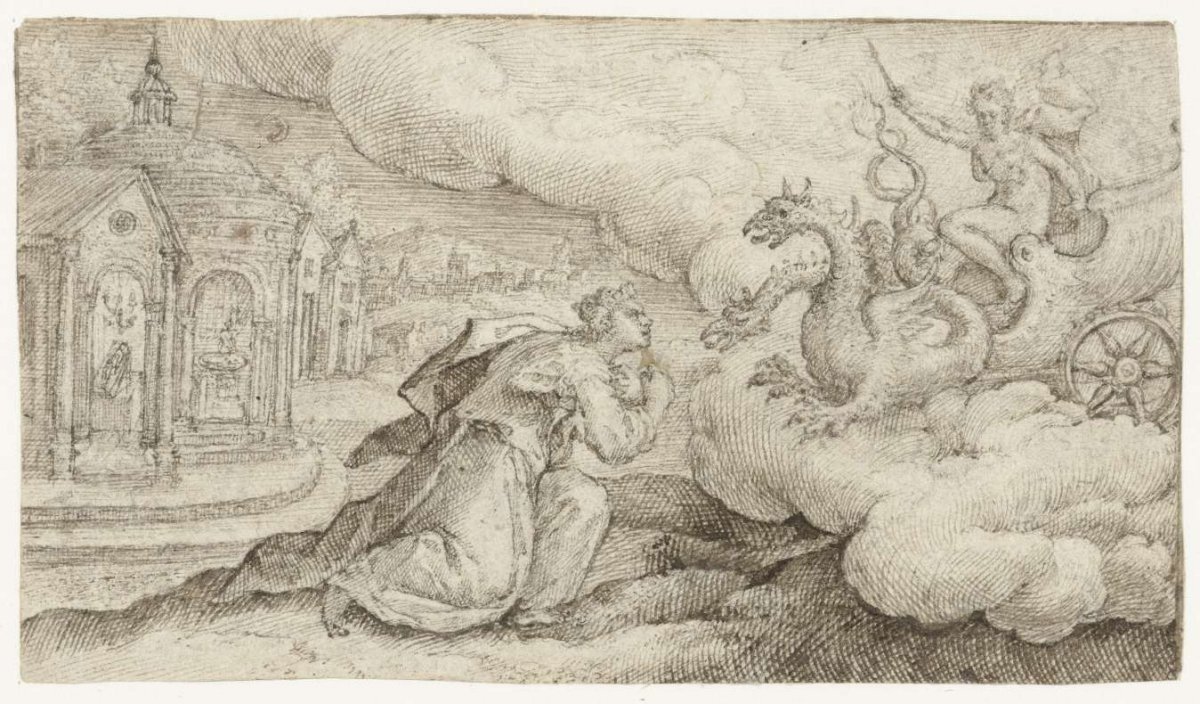 Jason saved from death by magic of Medea, Crispijn van de Passe (I), 1575 - 1602