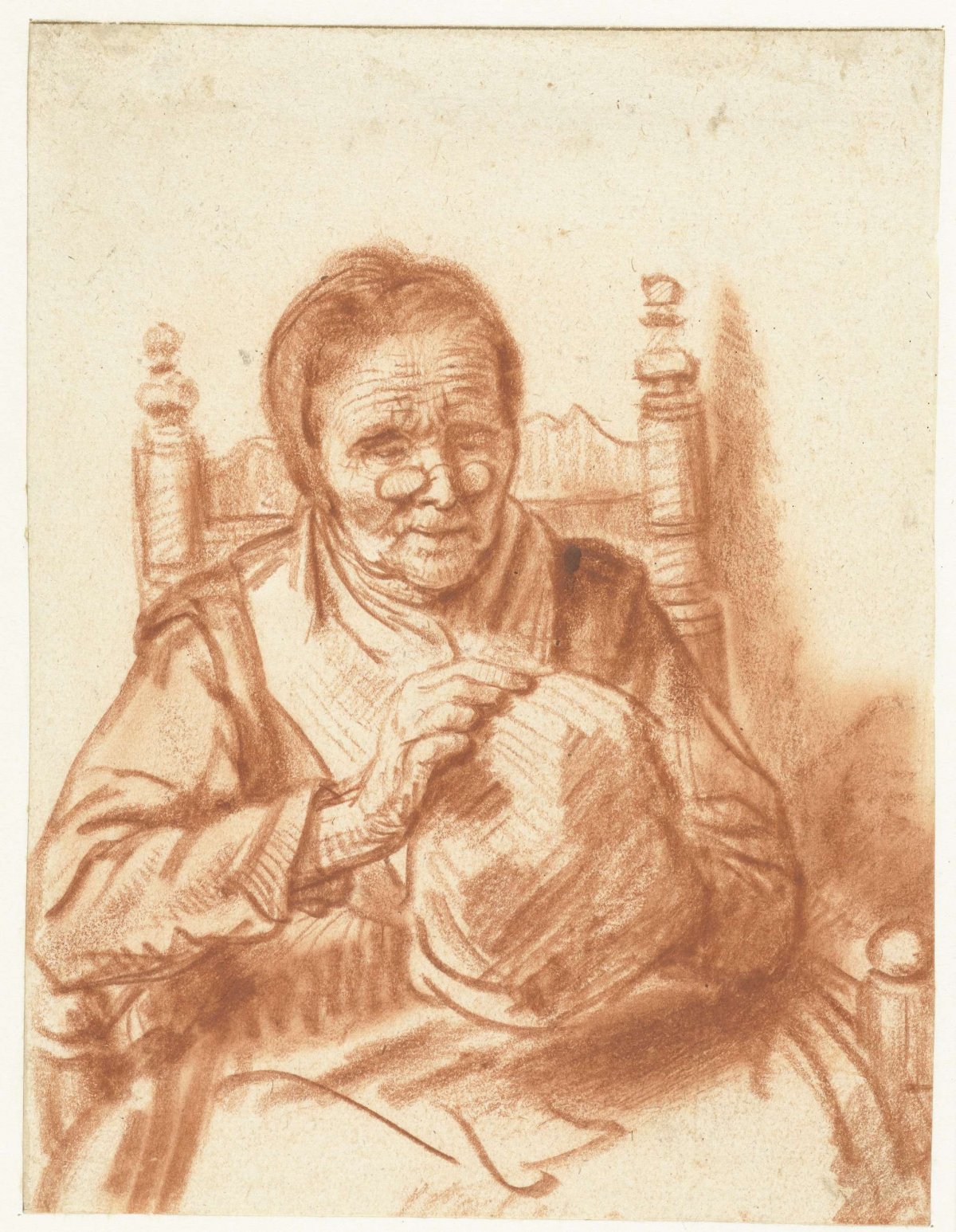 Old Woman with a Cap, Nicolaes Maes, 1653 - 1657