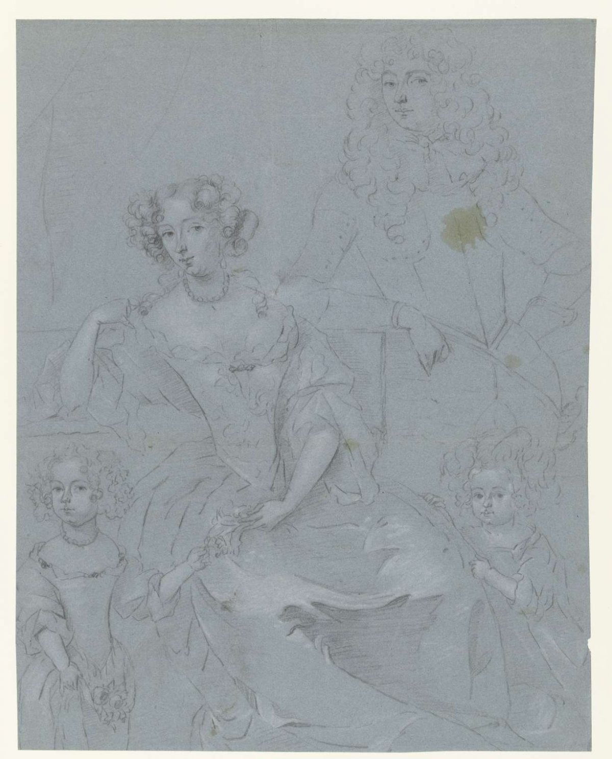 Familiestuk, Caspar Netscher, 1649 - 1684
